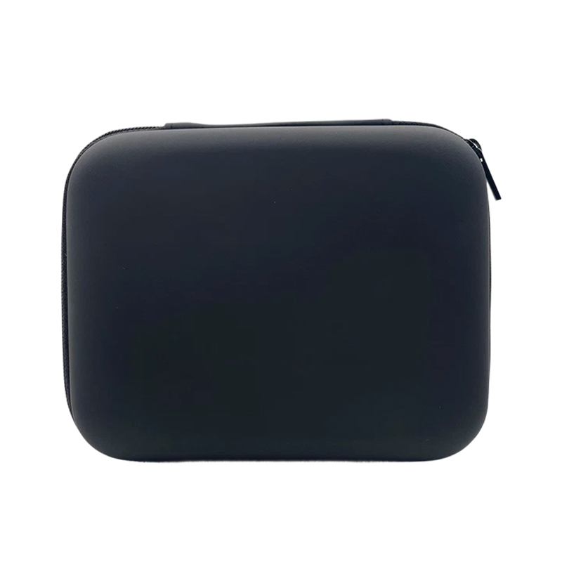 How does the anti-extrusion structure design of the data cable storage bag protect delicate electronic components?